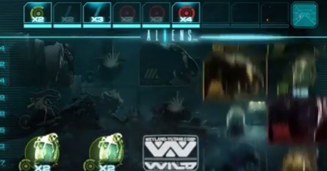 Screenshot of Aliens Online Slot Machine