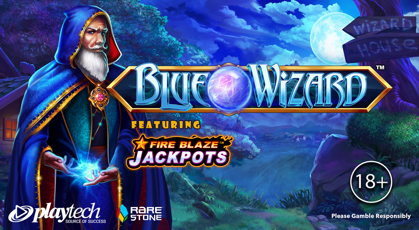 Screenshot of Blue Wizard Online Slot Machine