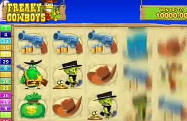 Screenshot of Freaky Cowboys Online Slot Machine
