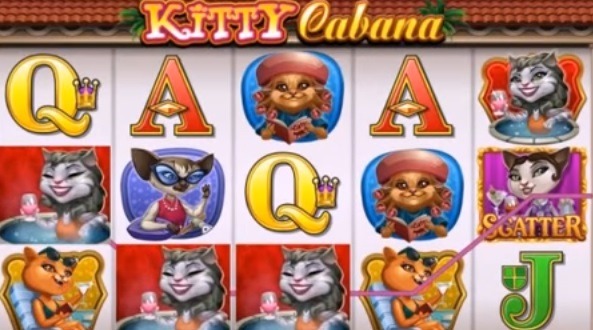 Screenshot of Kitty Cabana Online Slot Machine