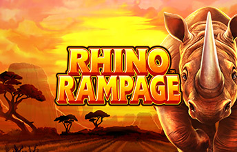 Screenshot of Rhino Rampage Lightning Spins Online Slot Machine