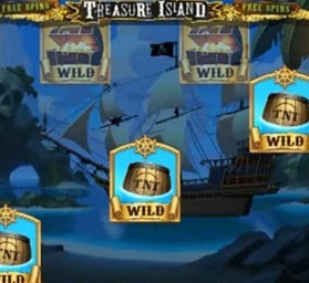 Screenshot of Treasure Island Online Slot Machine