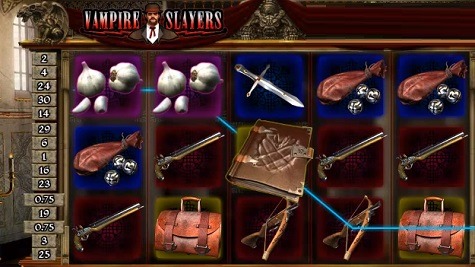 Screenshot of Vampire Slayers Online Slot Machine
