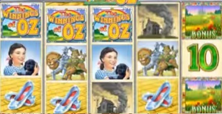 Screenshot of Winnings of Oz Online Slot Machine