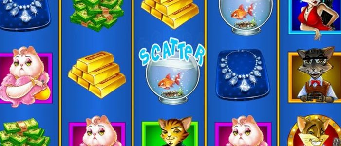 Screenshot of Cats and Cash Online Slot Machine